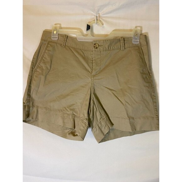 LEVIS DOCKERS WOMENS SIZE 10 TAN CHINO KHAKIS SHORTS - Picture 1 of 2